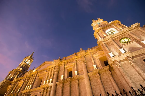 Arequipa Perú Vista Iglesia Principal Catedral Por Mañana — Foto de Stock