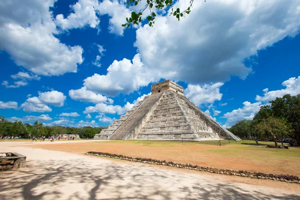 Pirâmide Kukulkan Chichen Itza Site México — Fotografia de Stock