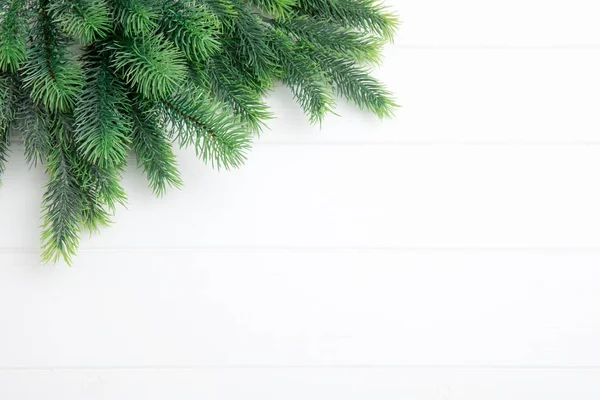 Christmas Fir Tree Wooden Board — Stock Photo, Image