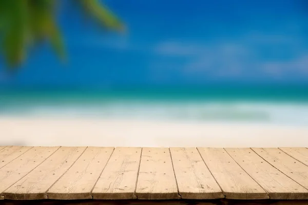 Tropisch Strand Met Palmbomen Blauwe Lagune — Stockfoto