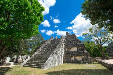Chichen Itza, Meksika'nın harabeye savaşçıların tapınağın görünümü