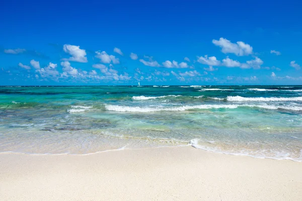 Tropischer Strand Und Ruhiges Meer Auf Den Malediven — Stockfoto