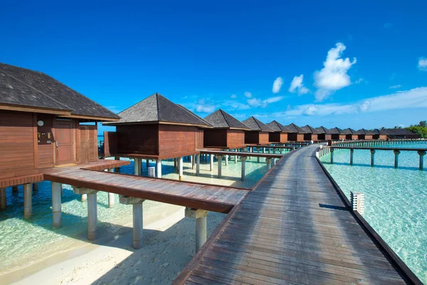 Bella Isola Tropicale Delle Maldive Con Spiaggia — Foto Stock