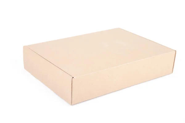 Blank Cardboard Box Isolated White Background — Stock Photo, Image