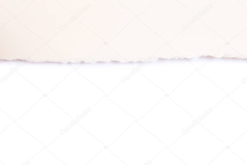 torn paper on white background with clipping path