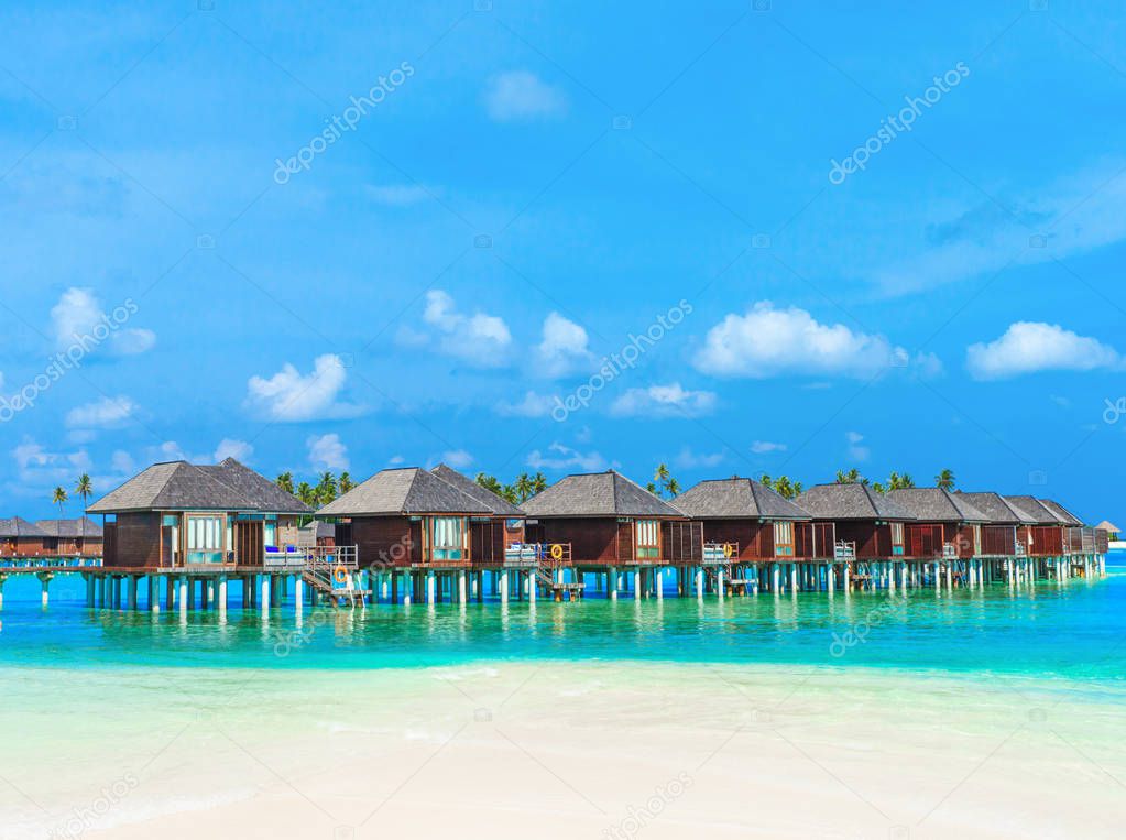 tropical beach in Maldives nature landscape 