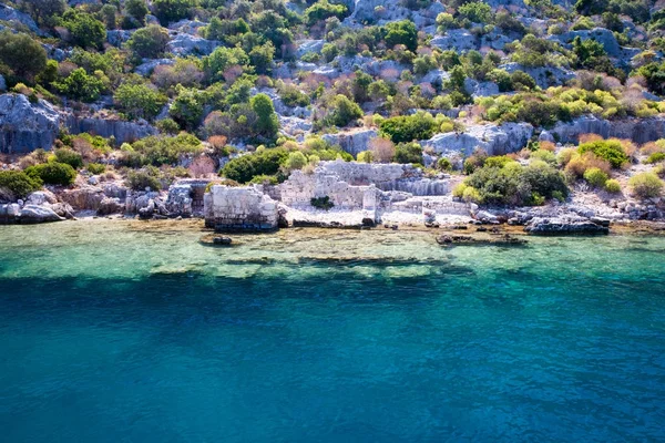 沉没城市 Kekova 安塔利亚 土耳其 — 图库照片