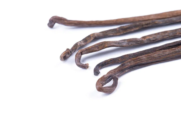 Vanilla Pods White Background — Stock Photo, Image