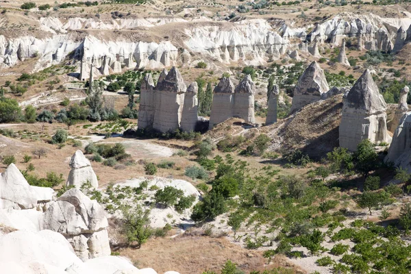 Hegyvidéki Táj Cappadocia Anatólia Törökország — Stock Fotó