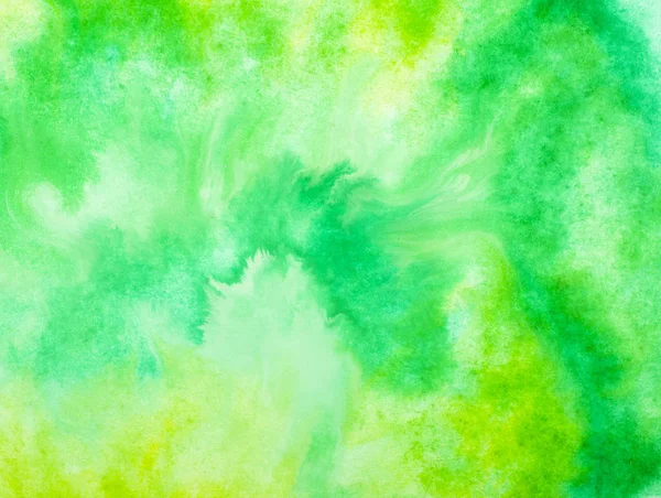 Verde Watercolor Respingo Acidente Vascular Cerebral Fundo Por Desenho — Fotografia de Stock