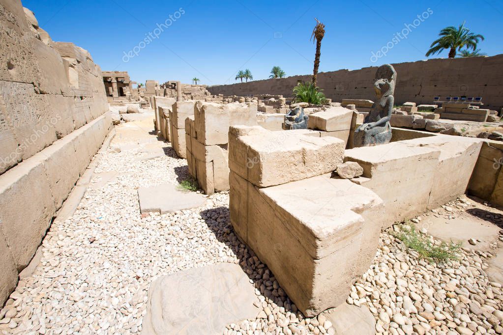 Ancient ruins of Karnak temple in Egypt