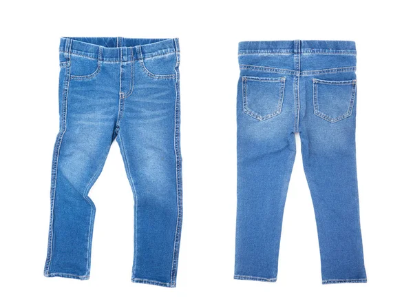 Blaue Jeans Isoliert Auf Weiß — Stockfoto