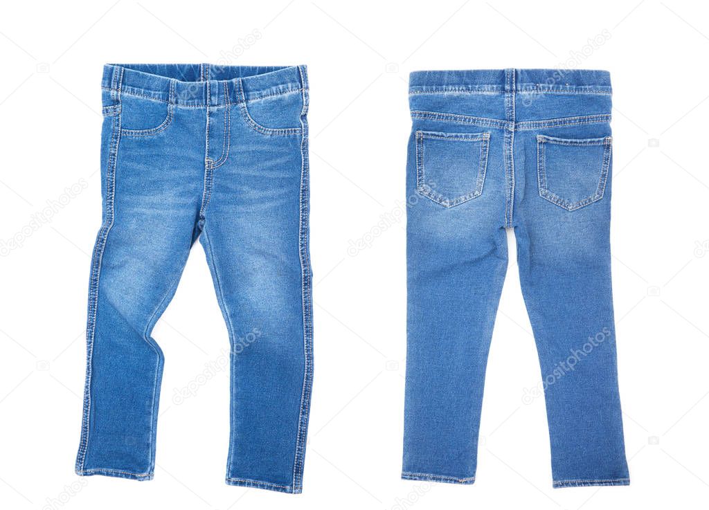 Blue Jeans Isolated on White