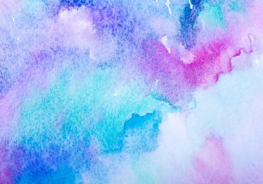  Renkli suluboya arka plan. Fırçayla boyanmış el.