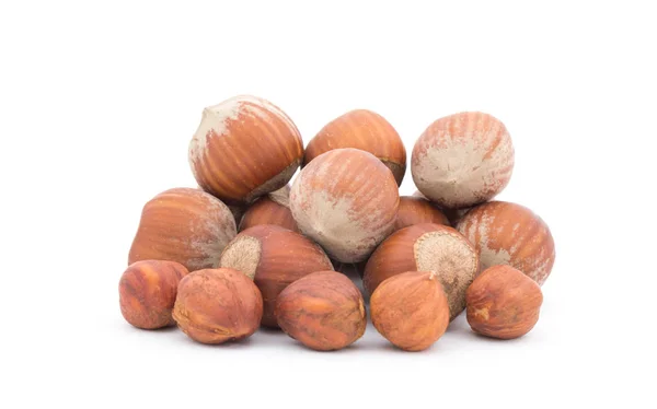 Nuts Hazelnuts Isolated White Background — Stock Photo, Image