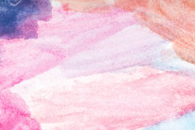  Renkli suluboya arka plan. Fırçayla boyanmış el.