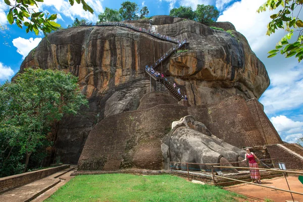 Скальная Крепость Сигирия Лев Шри Ланке — стоковое фото