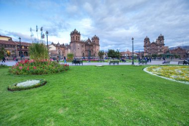 Peru, Cusco - 09 Kasım 2015: Santo Domingo Peru Cathedral