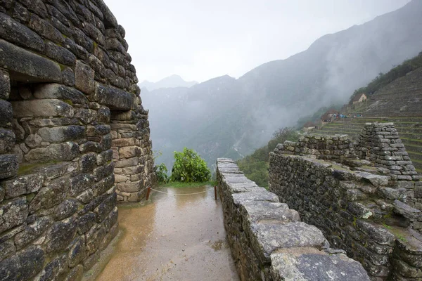 Vista Las Ruinas Machu Picchu Patrimonio Humanidad Por Unesco — Foto de Stock