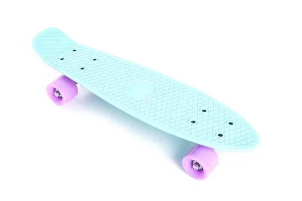 Plast Skateboard Isolerad Vit Bakgrund — Stockfoto