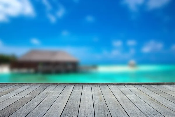 Callejón Madera Con Paisaje Marino Sri Lanka Durante Día — Foto de Stock