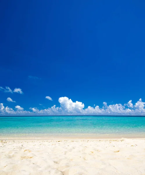 Tranquila Playa Tropical Con Vistas Mar Cielo Azul —  Fotos de Stock