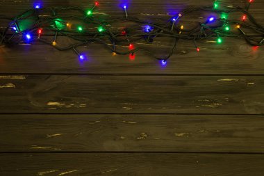 Işıklı ve bedava metin alanlı bir Noel arkaplanı. Noel 