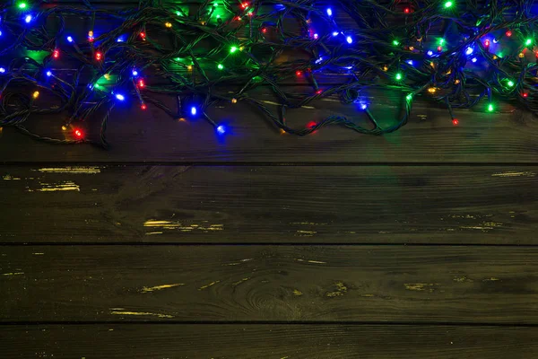 Рождественский фон с огнями и бесплатным текстовым пространством. Рождество — стоковое фото