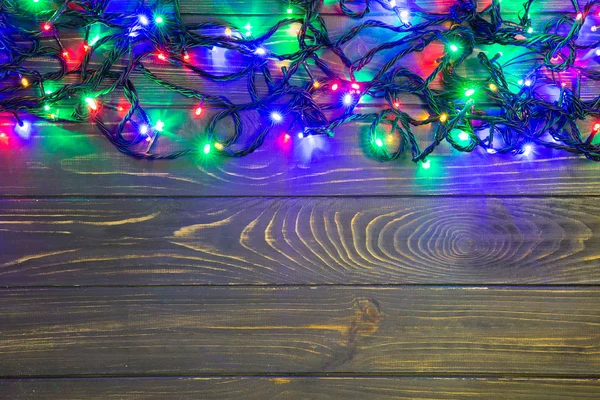 Weihnachten Hintergrund mit Lichtern und freien Textplatz. Weihnachten — Stockfoto
