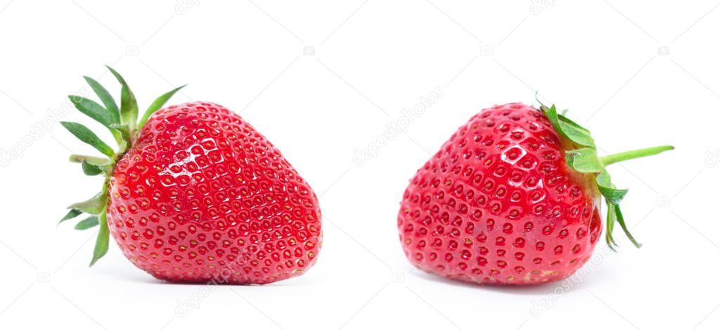 strawberry isolated over white. fresh strawberry