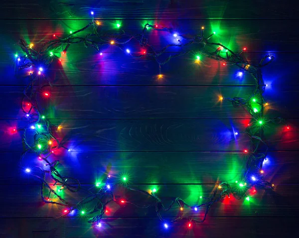 Işıklı Bedava Metin Alanlı Bir Noel Arkaplanı Noel Işıkları Parlak — Stok fotoğraf