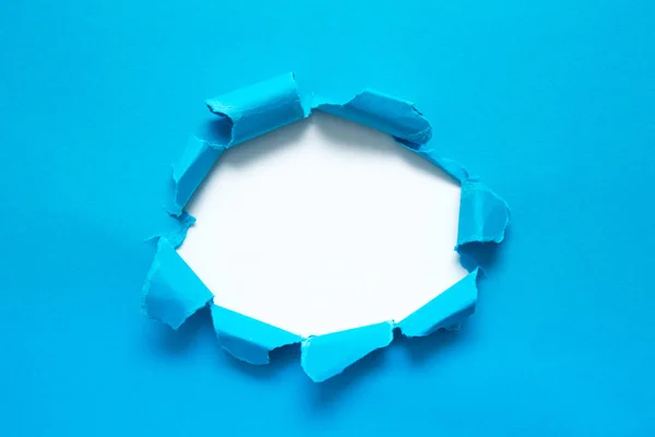 Hole Paper Sides Torn Torn Paper Space Your Message — Stock Photo, Image