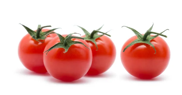 Pomidory Wiśniowe Białym Świeże Pomidory — Zdjęcie stockowe