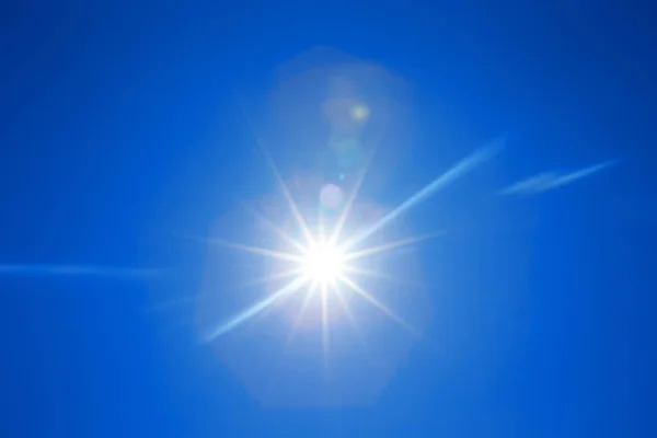 Sol Himlen Blå Himmel Bakgrund — Stockfoto