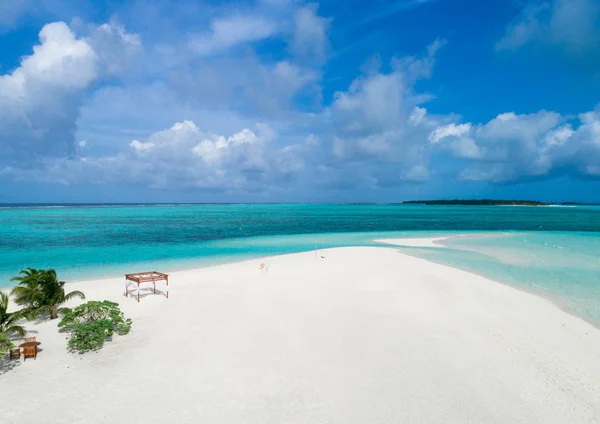 Beautiful Aerial View Maldives Tropical Beach Travel Vacation Concept — Stock Photo, Image