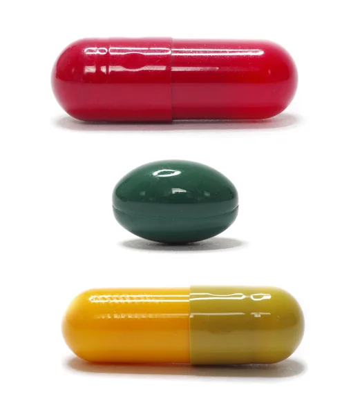 Píldoras Antibiótico Aislado Blanco —  Fotos de Stock