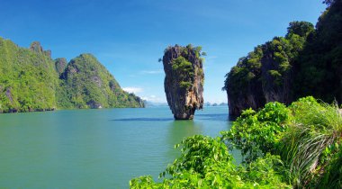 Tayland James Bond Stone Adası, Tayland 'da Phang Nga. Deniz