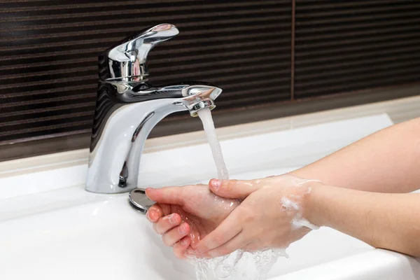 Washing hands for corona virus prevention. Stop spreading coronavirus.