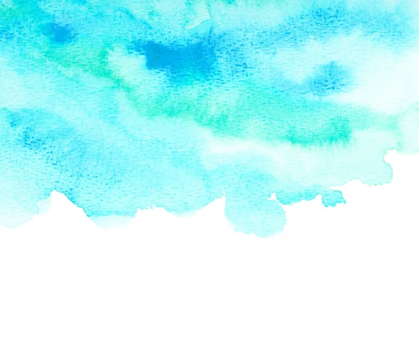 Abstract Blauwe Aquarelachtergrond Kleur Spat Het Papier Handgetrokken — Stockfoto