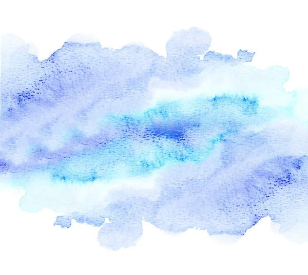 Abstract Blue Watercolor Background Color Splashing Paper Hand Drawn — Stock Photo, Image