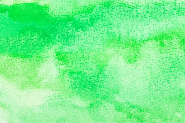 Grön Akvarell Bakgrund Handritad Grön Textur — Stockfoto