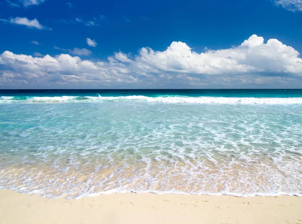 Tropiska Stranden Karibiska Havet Havslandskap — Stockfoto