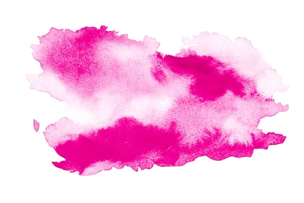 Abstrato Rosa Aquarela Arte Mão Pintura Sobre Fundo Branco — Fotografia de Stock