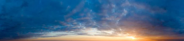 Panorama Amanecer Cielo Nube Imagen Fondo Mañana Cielo Panorámico Nube — Foto de Stock