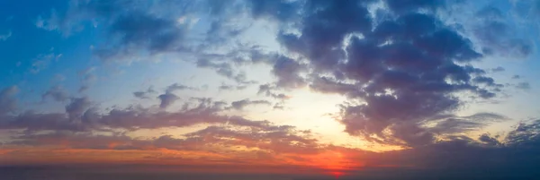 Panorama Sonnenaufgang Himmel Und Wolke Morgen Hintergrundbild Himmel Und Wolken — Stockfoto