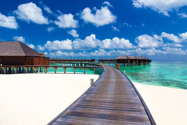 Paisagem Praia Das Maldivas Mar Tropical Contexto Para Férias Verão — Fotografia de Stock
