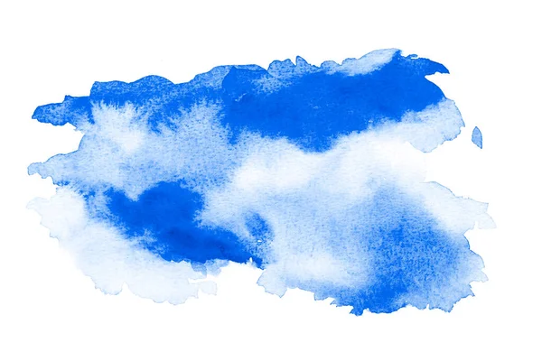 Abstraktes Blaues Aquarell Hintergrund Die Farbe Spritzt Auf Das Papier — Stockfoto