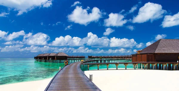 Paysage Plage Des Maldives Mer Tropicale Contexte Pour Vacances Été — Photo