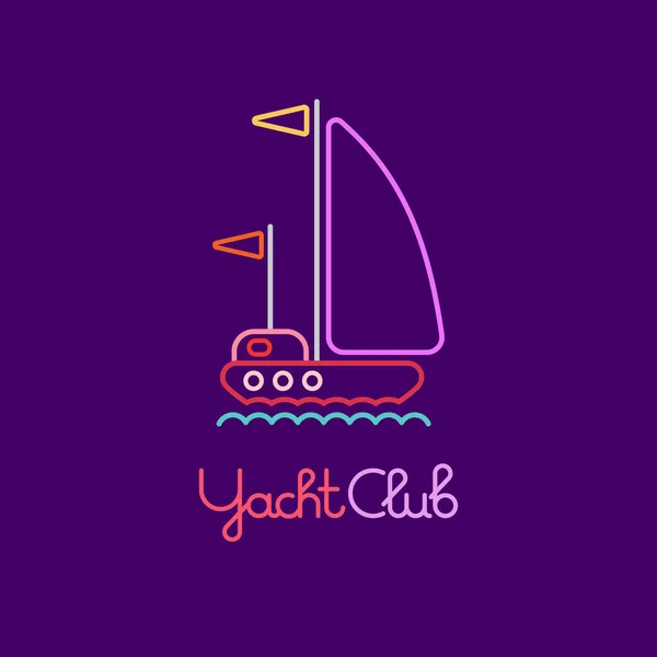 Icône du Yacht Club — Image vectorielle