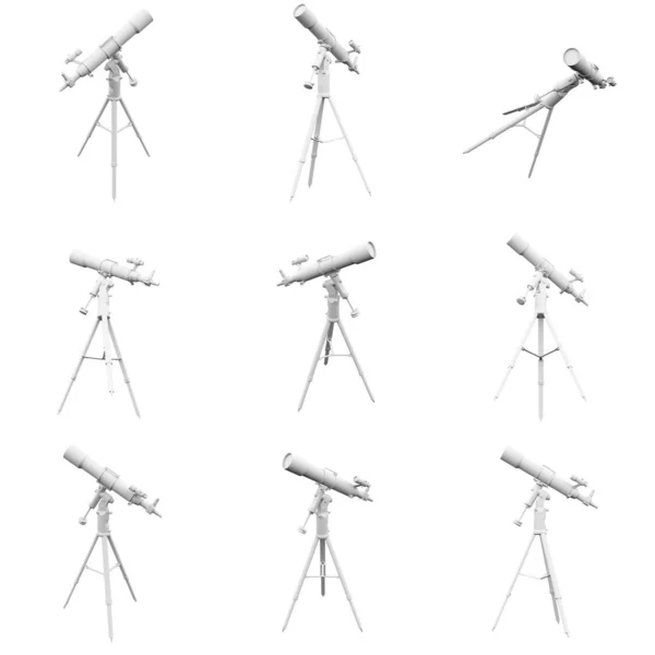 Vykreslování dalekohledu 3d — Stock fotografie